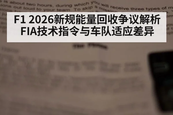 F1 2026新规能量回收争议解析 FIA技术指令与车队适应差异